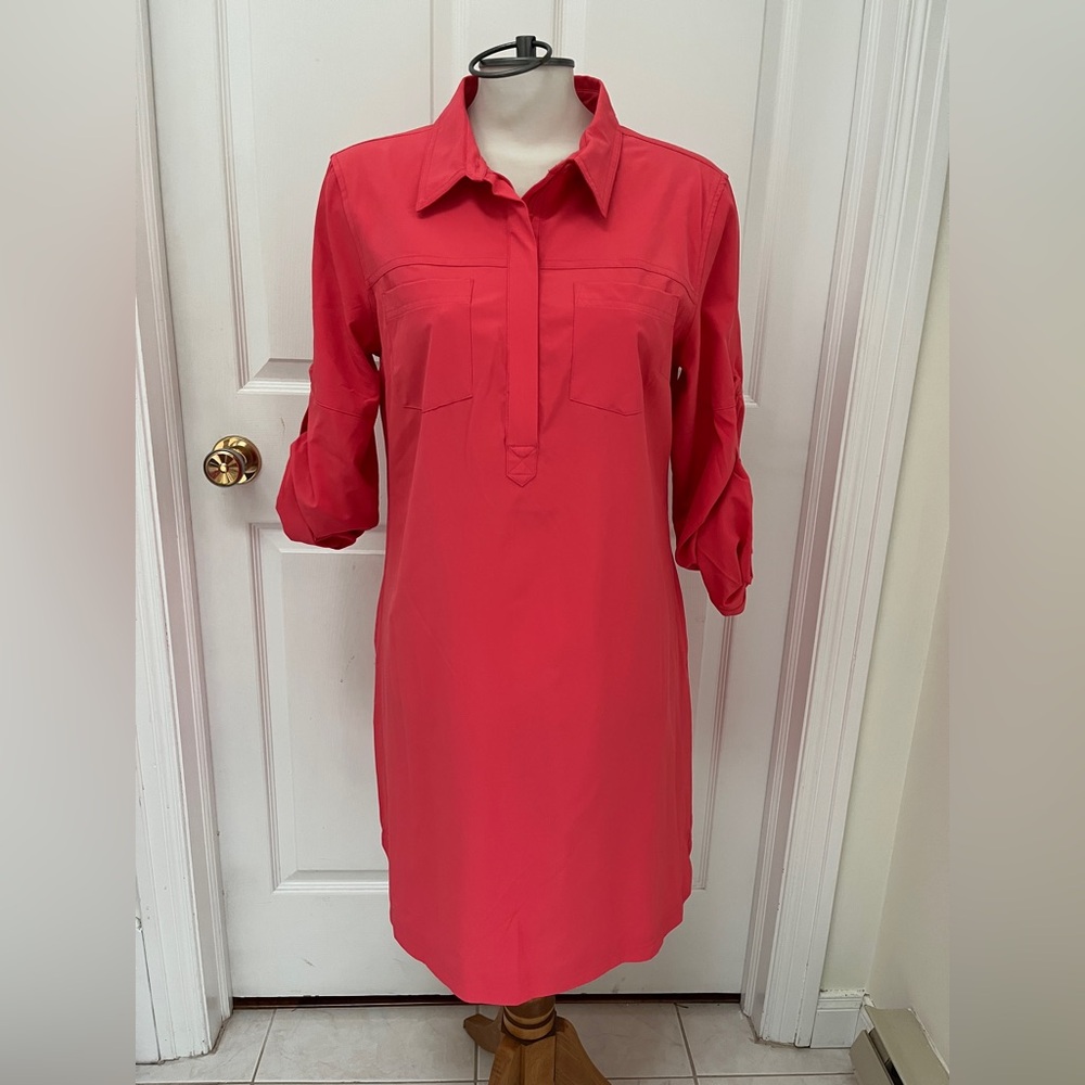 Reel Legends Performance Outfitters Coral Pocket Dress Sz PL
